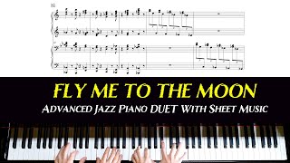 Fly Me to the Moon - Advanced jazz piano duet arrangement with