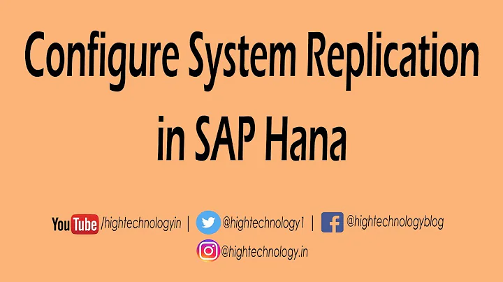 how to configure system replication in sap hana | SAP HANA Replication | System Replication in HANA