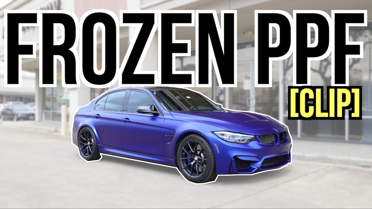 BMW M3 Protecting the Frozen Blue Paint with Satin Guard PPF/Clear Bra