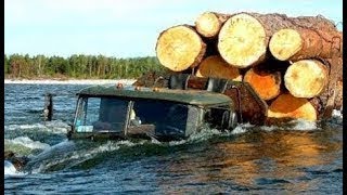 Most Dangerous Logging Truck Cars Fails Driving Skills❗Giant Felling Trees Heavy Equipment Machines