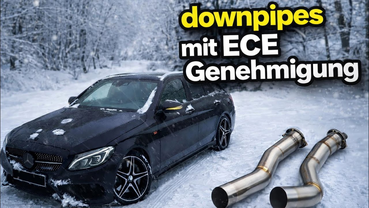 C43 AMG Downpipes einbau (ECE Genehmigung) | Brutaler Sound!