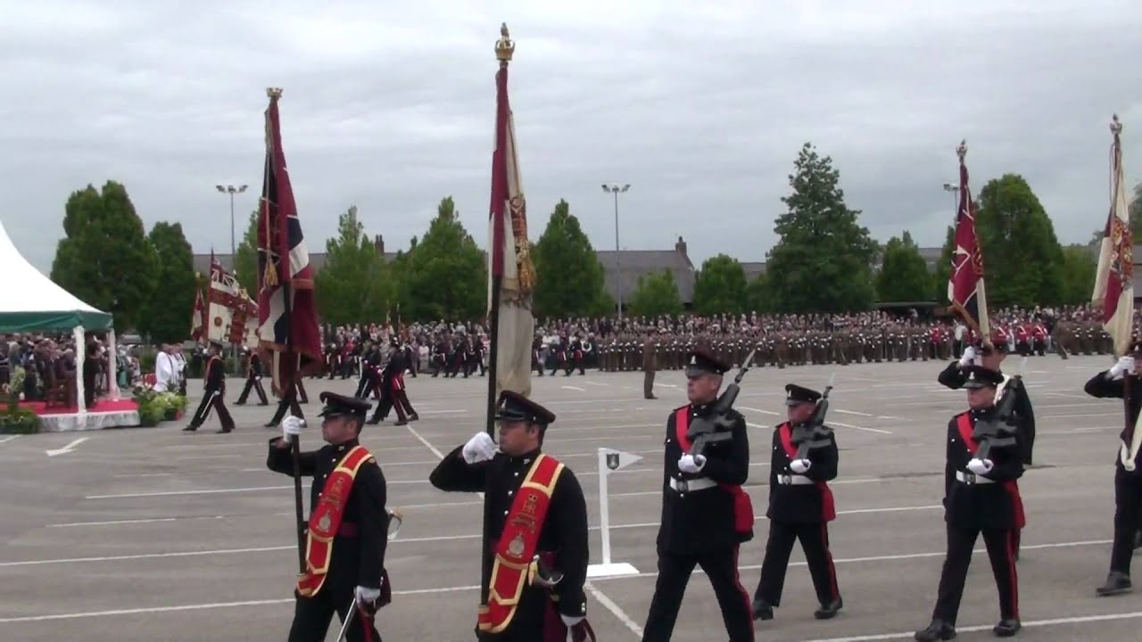 Yorkshire Regiment Old Colours marched off