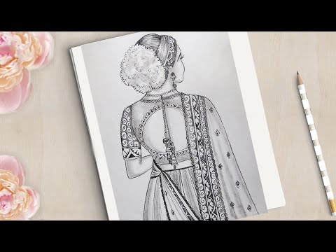 Sketch Of A Girl From Back - Desi Painters