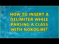 How to insert a delimiter while parsing a class with Nokogiri?