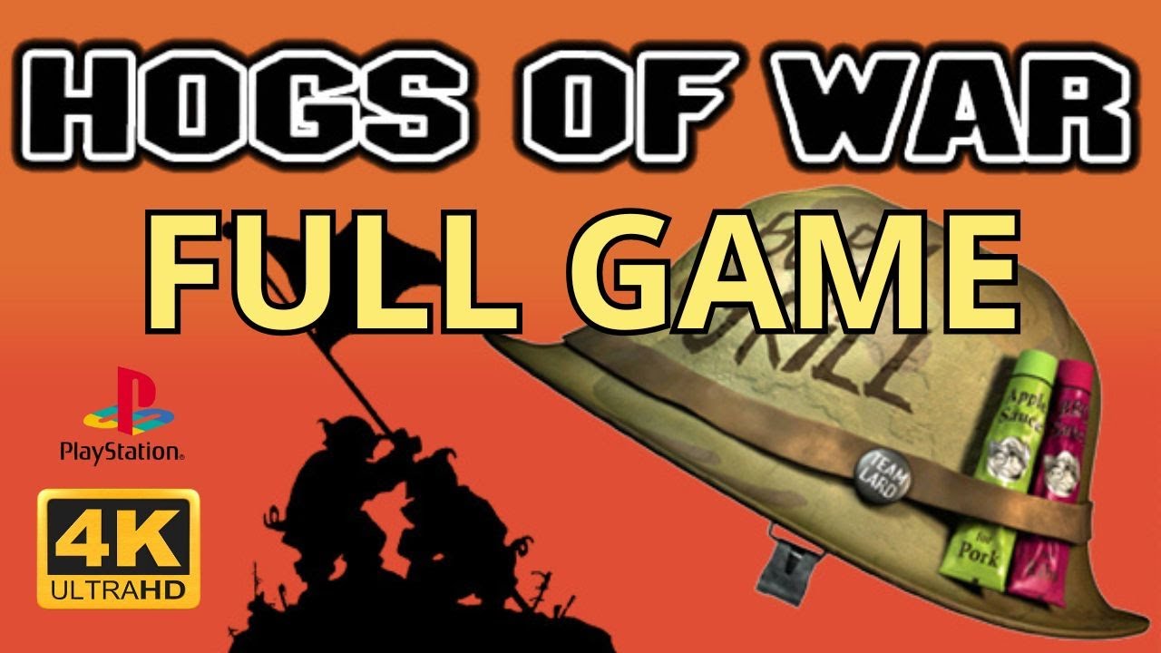 Hogs of War (PSX) Full Game No Death All Medals Walkthrough | No Commentary【4K60ᶠᵖˢ UHD】