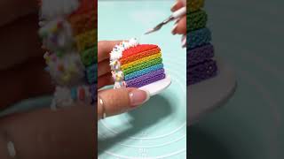 Tiny Rainbow Cake Magic! ✨ Miniature DIY Perfection 🍰