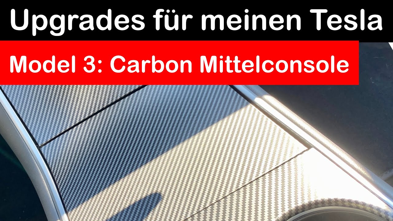 Ohne Folie und Stress: Carbon Mittelkonsole - Tesla Model 3! 