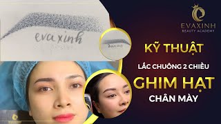 Kỹ thuật lắc chuông 2 chiều ghim hạt chân mày trên da giả | Học phun xăm cùng chuyên gia thẩm mỹ screenshot 5