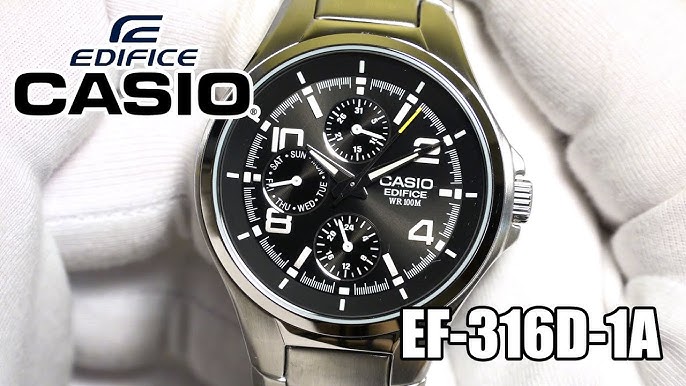 Casio Edifice EF-316D-1AVEG Unboxing 4K - YouTube