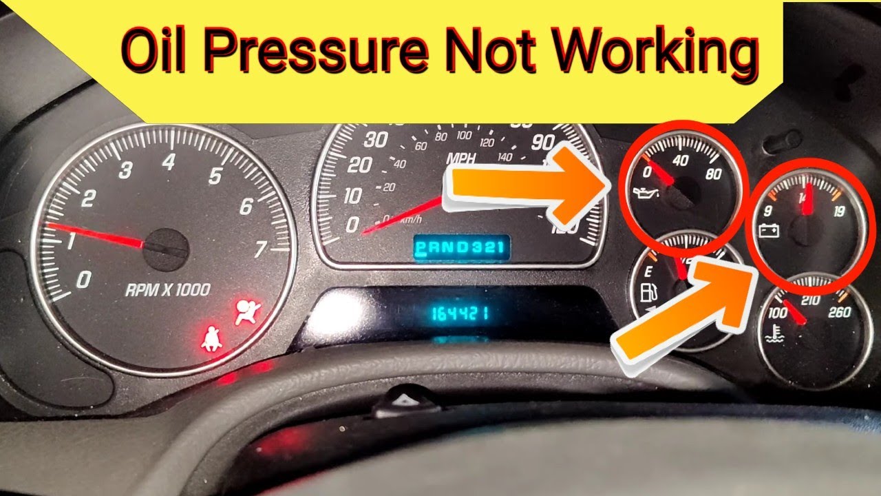 2003 Chevrolet Envoy 4.2l Oil Pressure Gauge Showing 0psi / No Oil