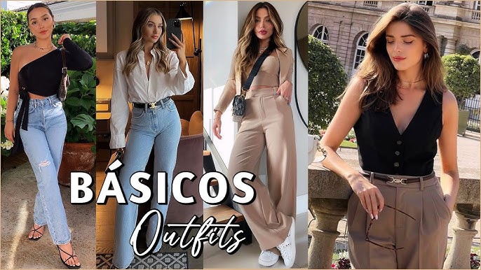 OUTFITS MODA 2024 CÓMO Vestir CON ROPA BÁSICA Y SENCILLA MODA