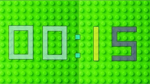 15 Second Lego Inspired Countdown Timer |Green|