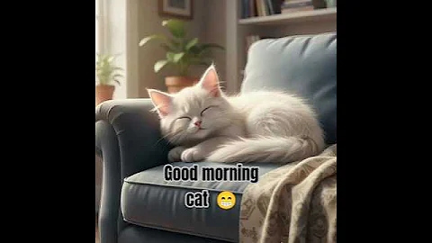 Watch the video about Cute Angora kitten sleeping relaxed, #shorts #cat #cutecat #kitten #funny #catlovers #meow #funnycat