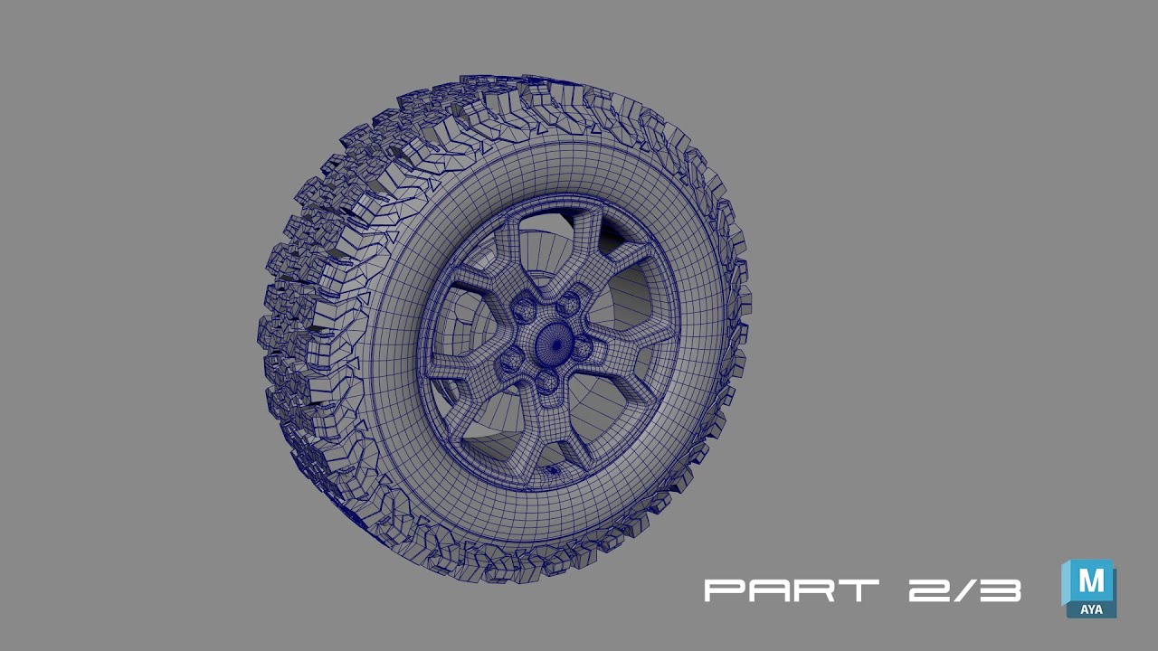 Modeling a Jeep Wrangler Wheel in Maya - Part 3/3