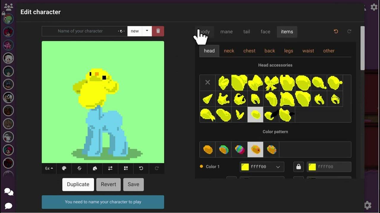 How To Make A Cute Little Duck In Pony Town (Probably A Little Lags ...