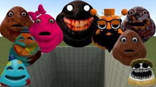 🕳️ALL NORMAL 3D POU BOUS REVENGE Monsters VS ZOONOMALY POU in BIG HOLE in Garrys Mod!!!