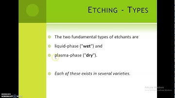 KTU S6 ECE VLSI - Module 2 -Etching - Types