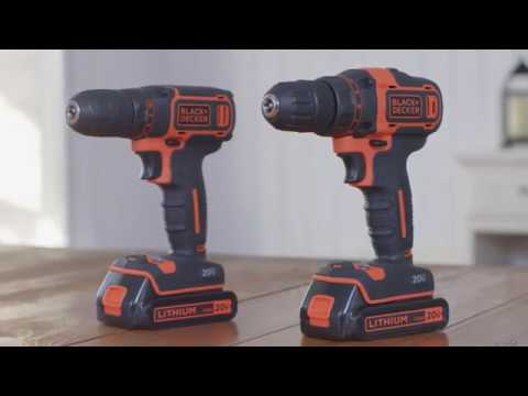 Black + Decker 20 Volt MAX* Cordless Lithium 3/8in. Drill/Driver One Battery  Model# BDCDD120C 