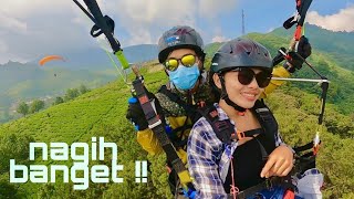 PANGLARIS.. MAKSA PAKE PARASUT UNYU2 !! #paralayang #puncak #bogor