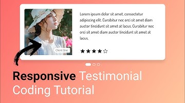 Create Responsive Testimonials Slider in CSS | Testimonial CSS | Modern Web 2021