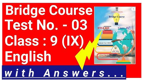 3rd Test Class 9 English BridgeCourse
