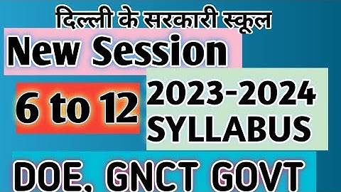 How to download syllabus 6 to 12 Delhi #new session 2023-2024 syllabus uploaded#Zak study planet