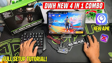 2024 New Converter DWH 4 in 1 mobile combo pack Unboxing & Complete Tutorial🔥| play free fire 🖱️⌨️📲