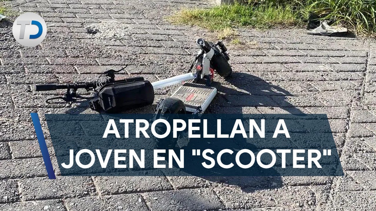 Camioneta atropella a joven a bordo de un "scooter" en Monterrey - YouTube