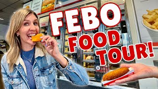 Americans try Amsterdam’s Famous VENDING MACHINE fast food! | Amsterdam Travel Vlog