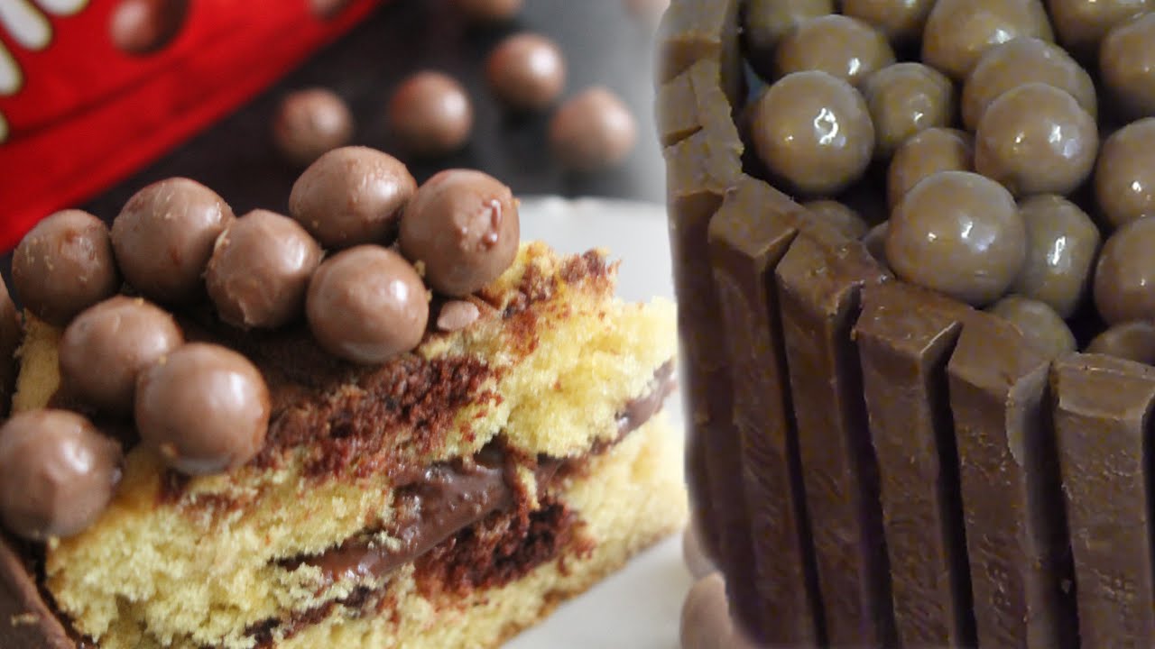Kitkat Malteser Marble Cake Craving For Baking Youtube
