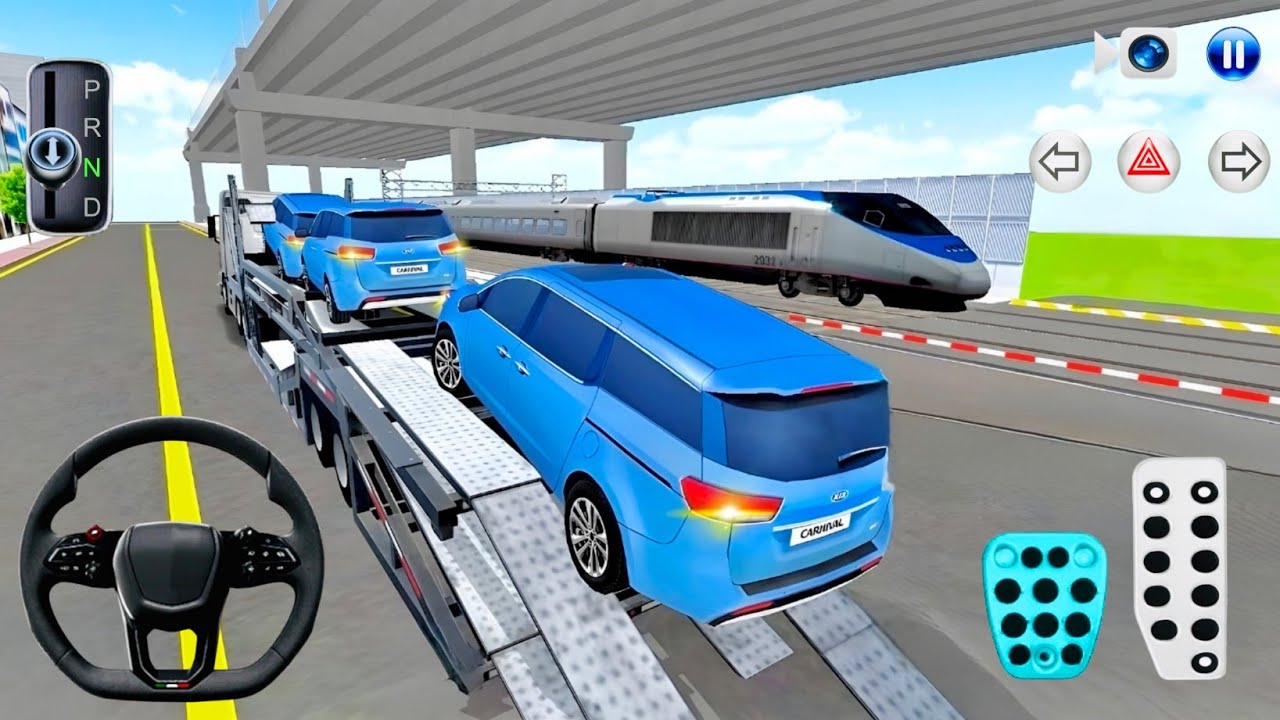 Double Decker Trailer Truck Rescue by OLD Kia Carnival | 3D Driving Class 2026 Android Car Game