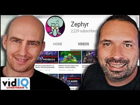 My Channel Being Reviewed By Jeremy Vest And Rob From vidIQ @ZephyrOfficial