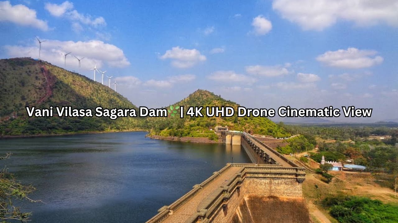 Vani Vilasa Sagara Dam (Hiriyur) | 4K UHD Cinematic Aerial View | Peaceful Relaxing Music