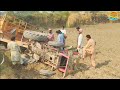 Dangerous Tractor Stunt | Tractor Accident Massey Ferguson 240 Tractor Accident With Trolley