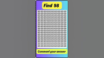 Find Number 98 | Fun Puzzle Challenge #viralpuzzles #brainteaser #shorts #puzzles #numbers