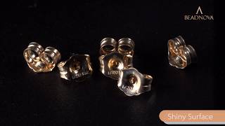 BEADNOVA 14K Yellow Gold Earring Backs 6pcs