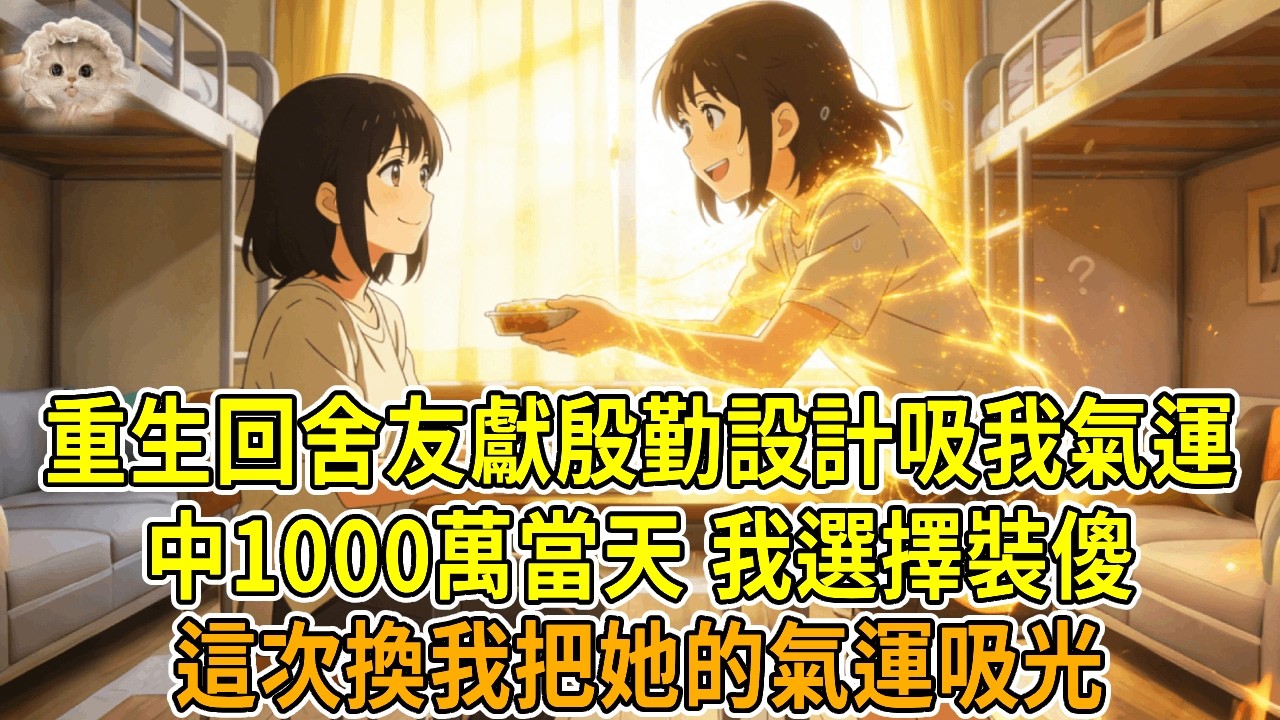 上一世，原本和我不對付的舍友，突然對我溫柔體貼，我爸公司破產時她中1000萬彩票。我父母車禍身亡時她嫁入豪門。死後才知，她一直在暗中吸我的氣運！重生到她準備設計我時，我選擇裝傻，這次換我把她的氣運吸光