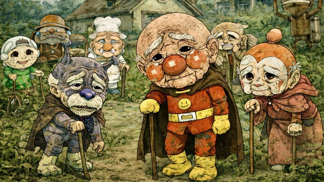 アンパンマンに出てくるキャラクターの40年後の姿 / Imagine what