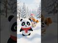 Baby Panda’s First Snow Was So Magical! 🐼❄️❤️ #babycartoon #cartoon #babysongs