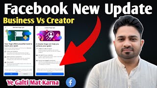 Your page type is set to creator | Business page type | Creator page type | Jamal tech support |