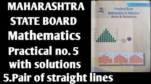 Class 12th maths practical no.5 pair of straight lines solutions
