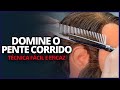 COMO FAZER PENTE CORRIDO / CORTE MASCULINO NA TESOURA