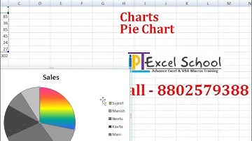 Advanced Excel Training with Sujeet Kumar (Pie Chart) For Learn Call +91 9968811487