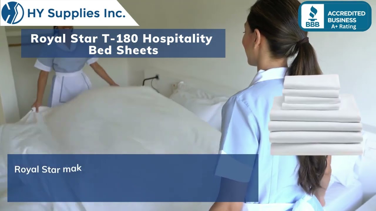 Royal Star T180 Hospitality Bed Sheets Wholesale USA | Pillowcase in USA | Flat Sheet in USA | Bulk