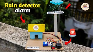 How to make rain detector alarm at home||Rain detector alarm
