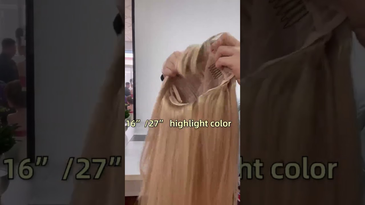 Customized 4x4 PU injectes silk base top wig highligth color for russian