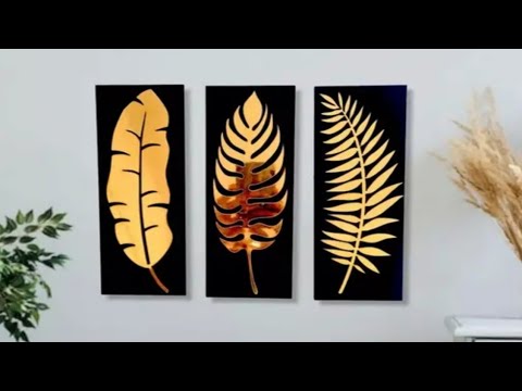 Golden leaf wall art / home decor/ wall decor using Cardboard / Best ...