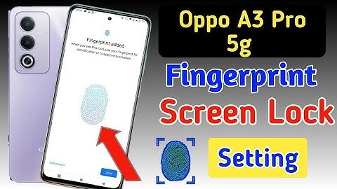Oppo a3 pro 5g fingerprint screen lock | fingerprint lock setting in Oppo a3 pro 5g | pattern lock