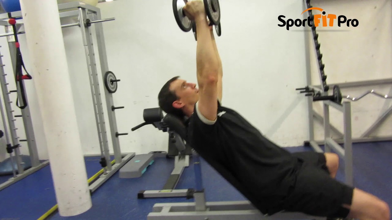 Ecarté incliné avec haltères - YouTube