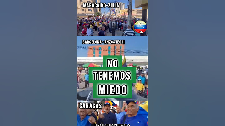 Caracas, Barcelona y Maracaibo, en un sonó canto " No tenemos Miedo"